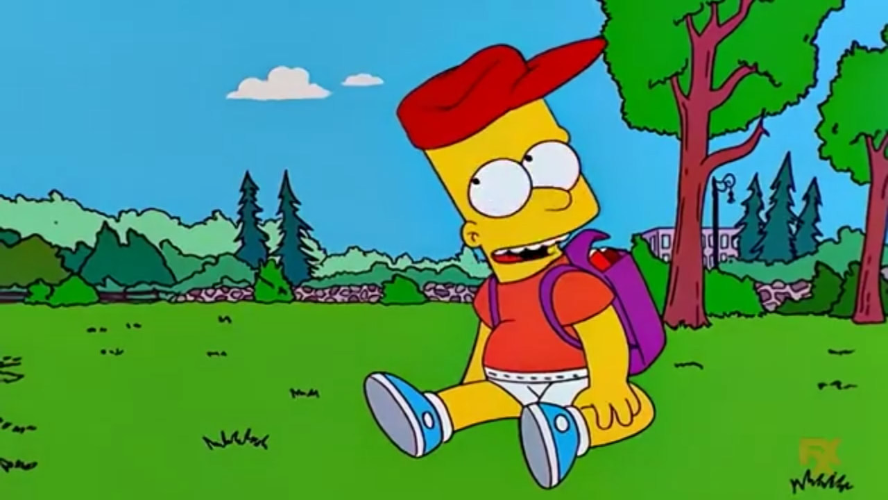Bart simpson in his underwear